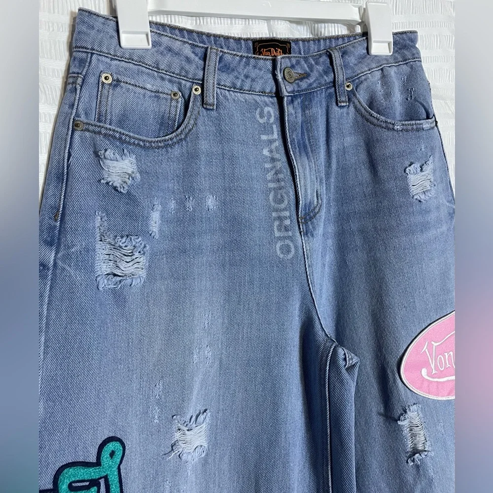 Von Dutch Blue Jeans with Colorful Patches size 26 - Picture 2 of 15